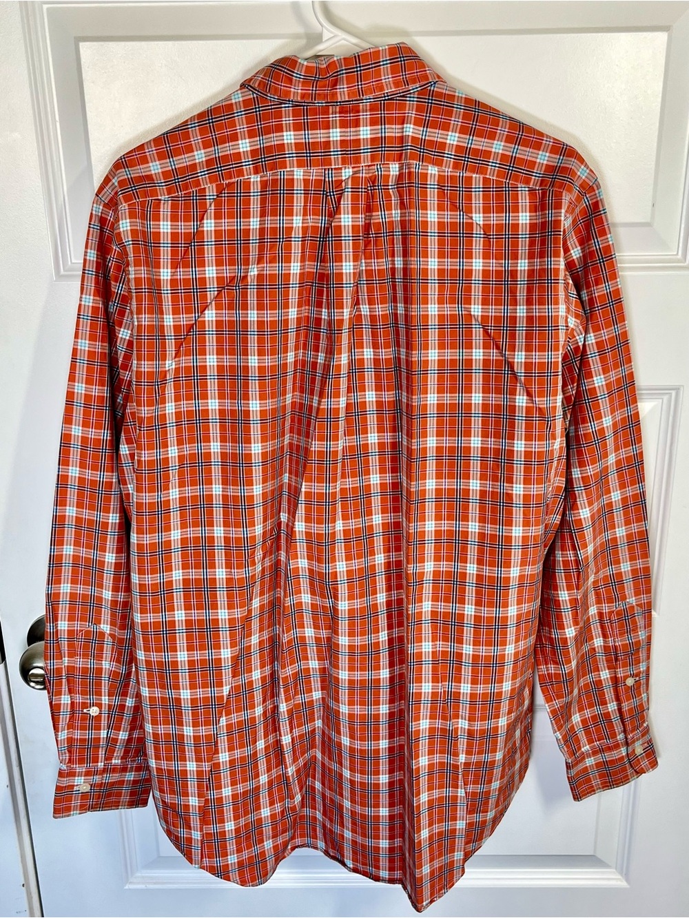 Polo Ralph Lauren Mens Medium Orange Plaid Button Down Preppy Shirt - Picture 6 of 6